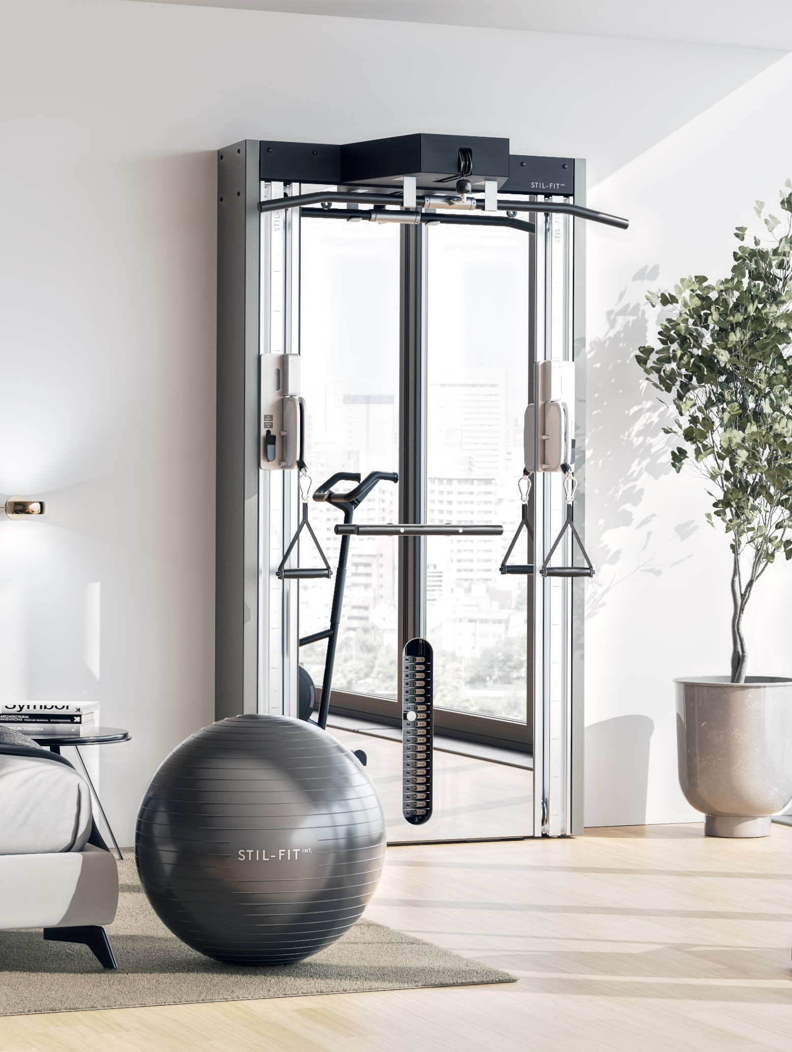 STIL-FIT Kabelzug PRO mit Spiegelfront in einer Wohnung
