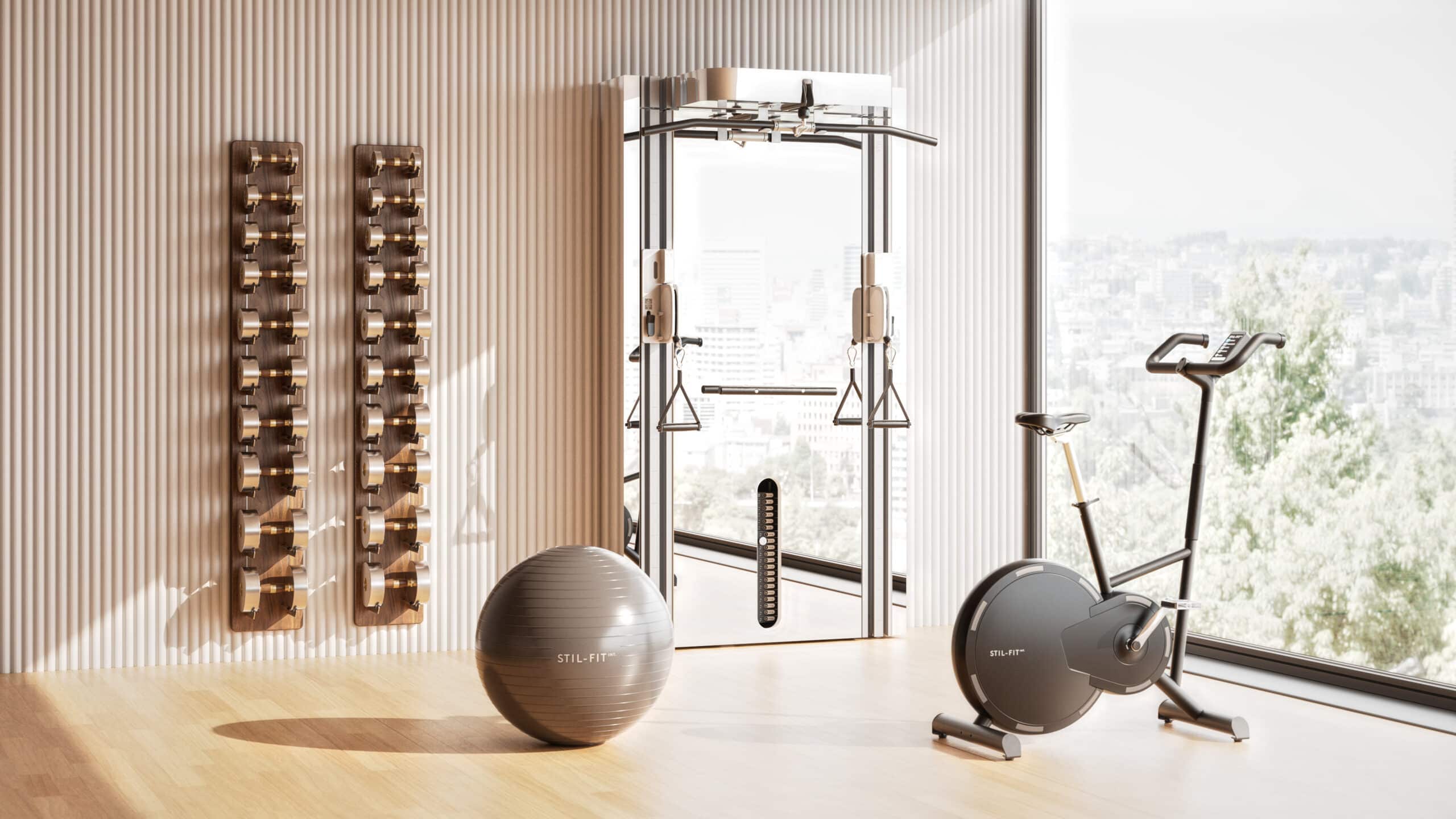 STIL-FIT Design Fitnessgeräte in einem Loft